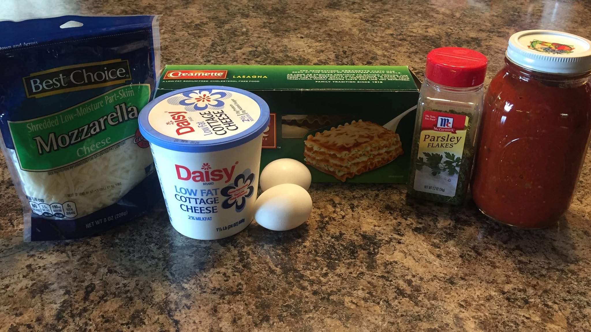 Easy Lasagna Bake ingredients