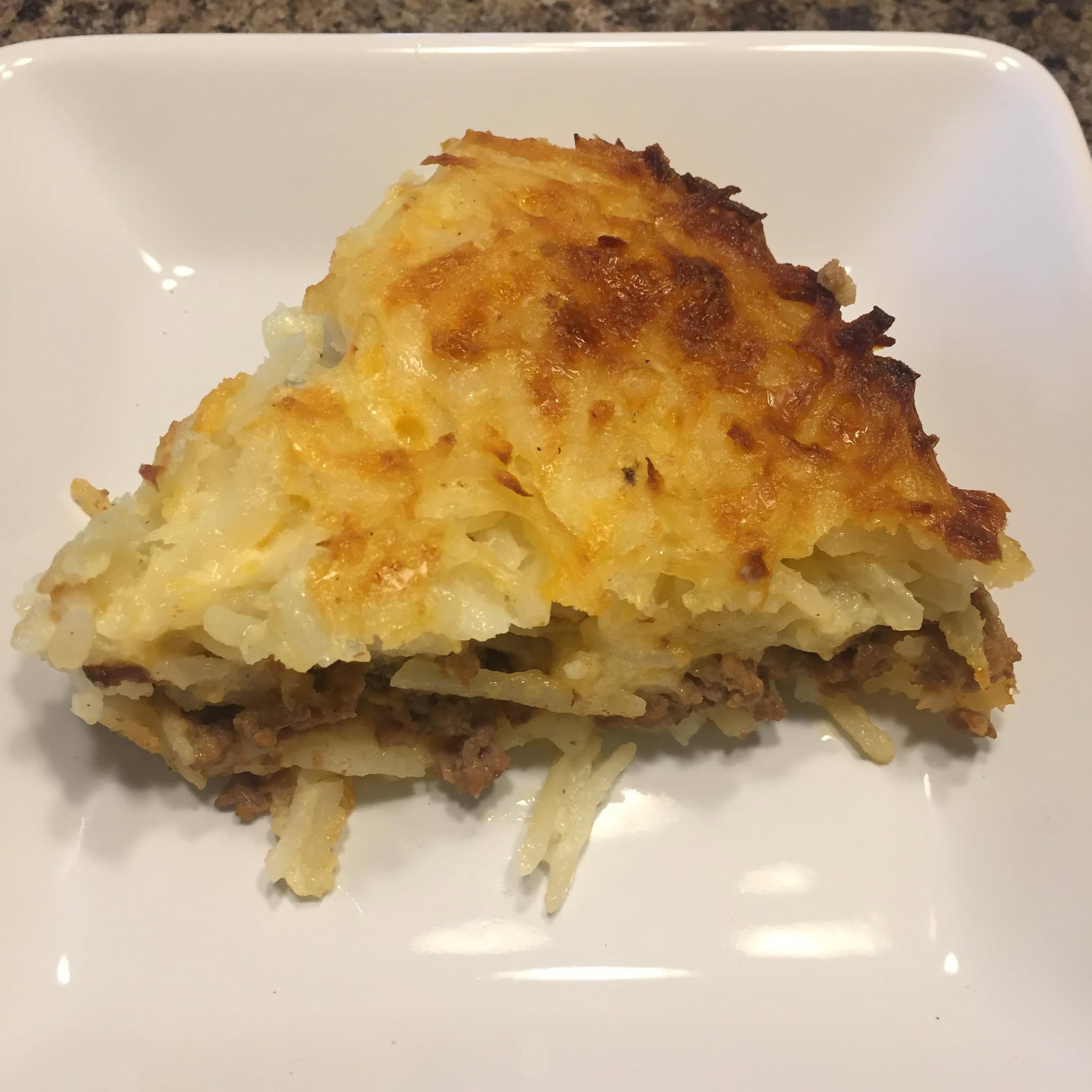 Cheesy Burger & Hashbrown Pie