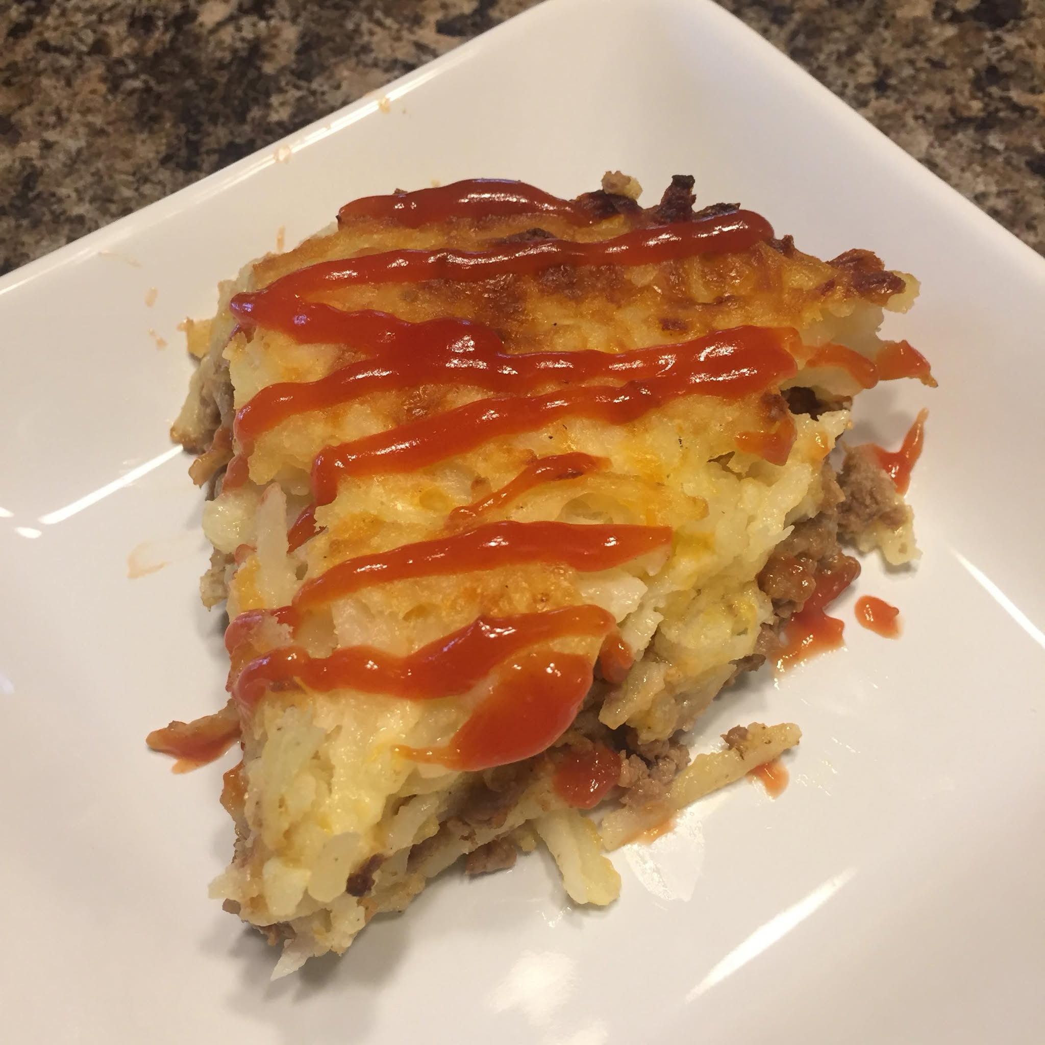 Cheesy Burger & Hashbrown Pie