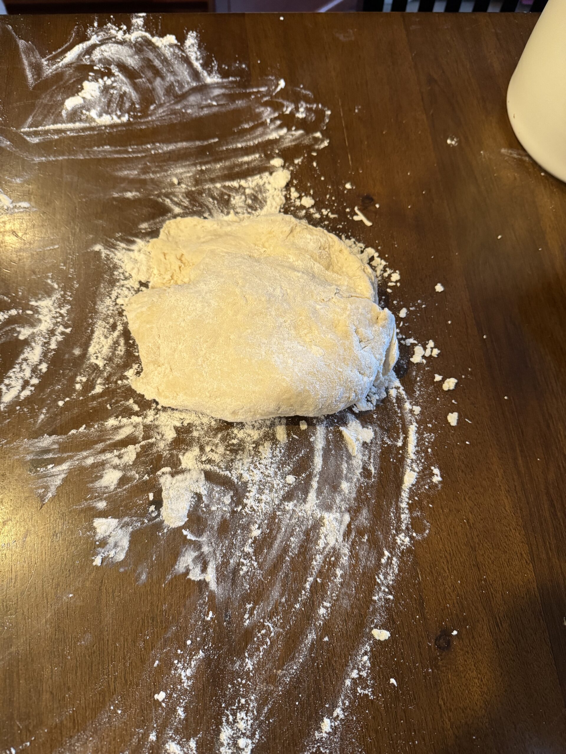 Knead with hands.