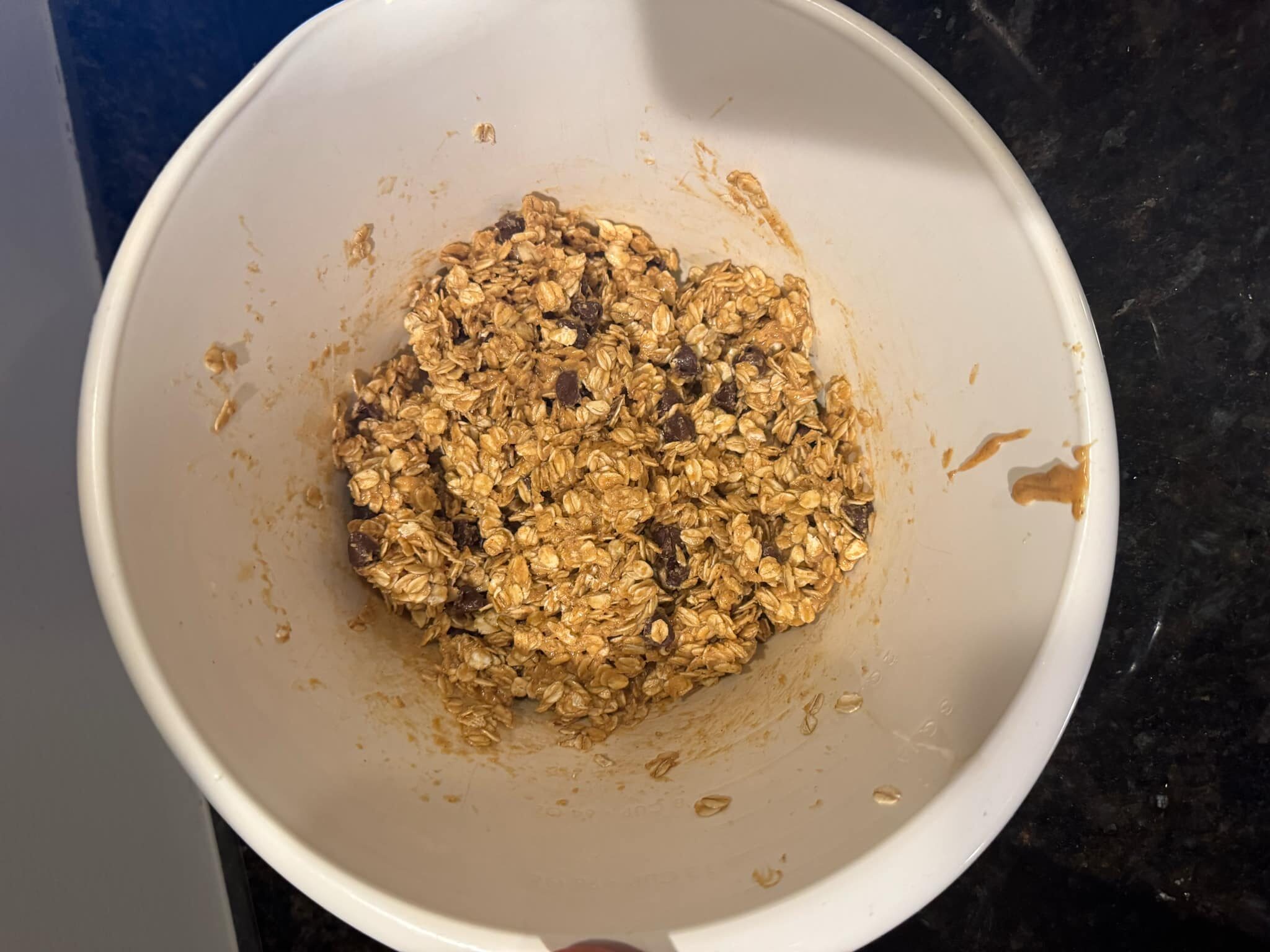 Homemade granola bar mixture